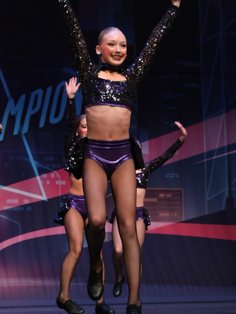 Purple Sequin Two-Piece Dance Costume - Women’s Petite Xs - Reverence View 4